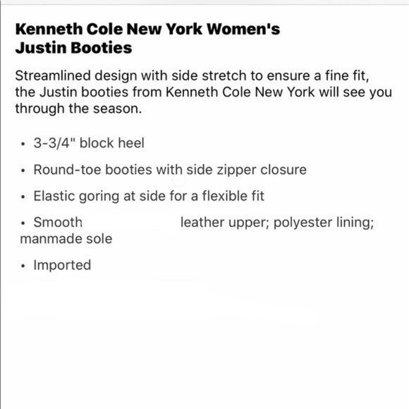 NIB ~ KENNETH COLE JUSTIN ANKLE BOOTS BLACK LEATHER sz 9.5 - Picture 2 of 8